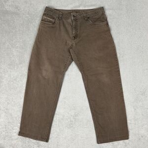 Prana Pants Mens 36x32 (34x27) Tucson Straight Fit Brown Organic Dungaree